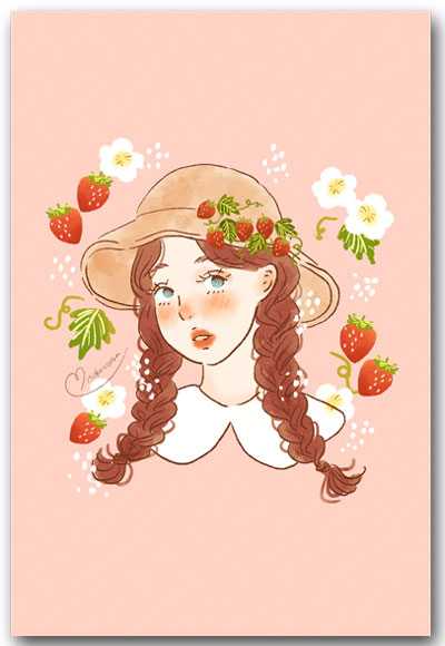 いちごと女の子