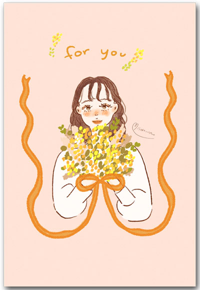 花束・女の子