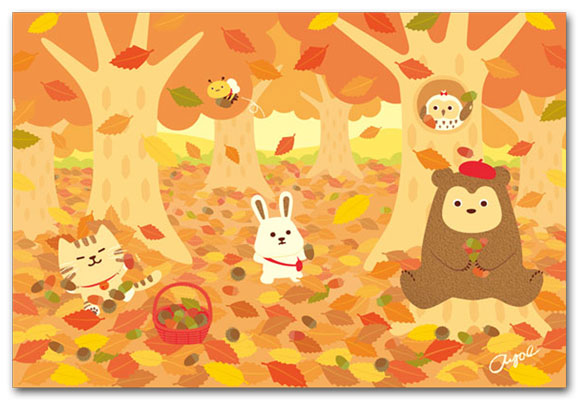 どんぐりひろい