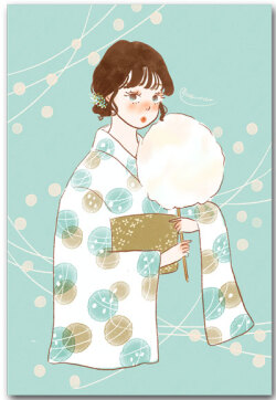 綿菓子と女の子