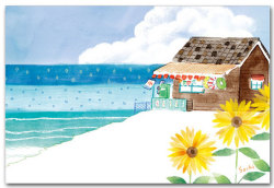 海の家の見える風景 横