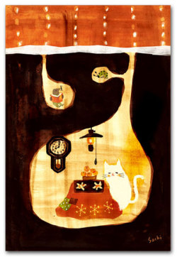 ポストカード】水彩イラスト・絵葉書・ワタナベサチコ【和風ポストカード】