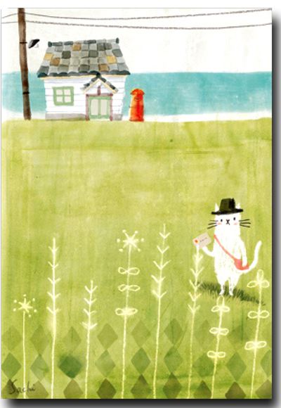 ポストカード】水彩イラスト・絵葉書・ワタナベサチコ【和風ポストカード】