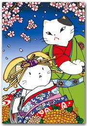 桜下花魁ねこ