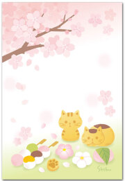 桜と和菓子