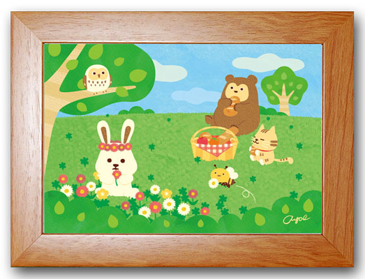 野原でピクニック茶