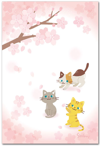 桜と猫