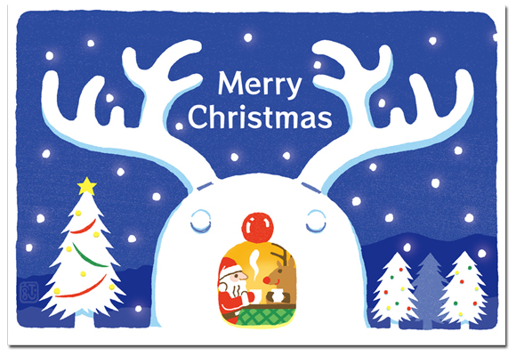 サンタとトナカイ