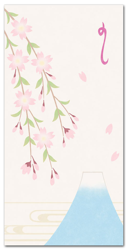 しだれ桜富士