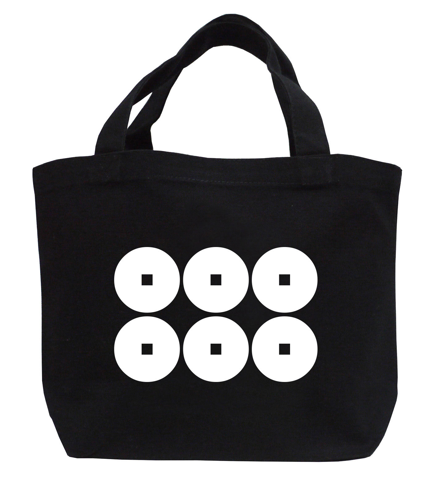 戦国武将家紋ミニトートバッグ【真田氏家紋「六連銭」真田昌幸・真田信之・真田幸村】【送料無料】