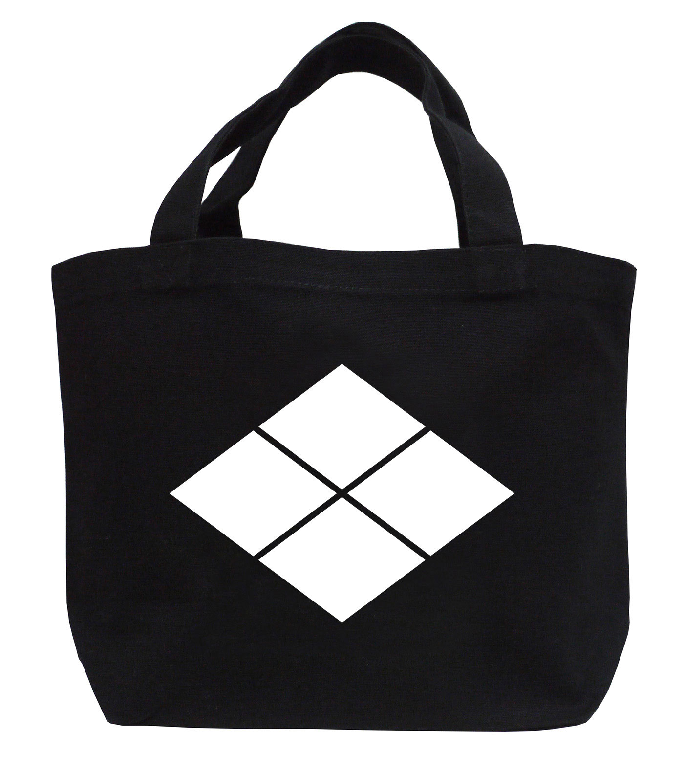 戦国武将家紋ミニトートバッグ【武田氏家紋「割菱（武田菱）」武田信玄】【送料無料】