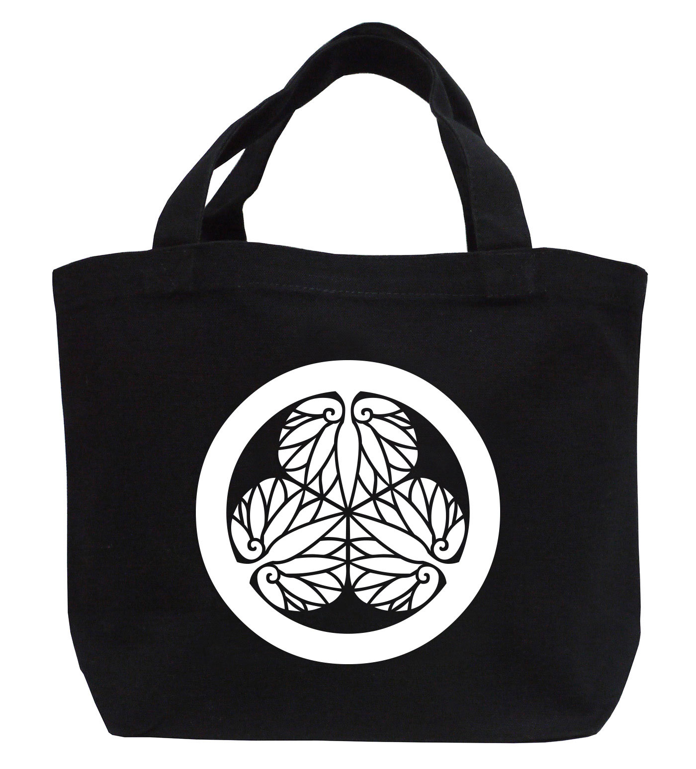 戦国武将家紋ミニトートバッグ【徳川氏家紋「三葉葵」徳川家康】【送料無料】