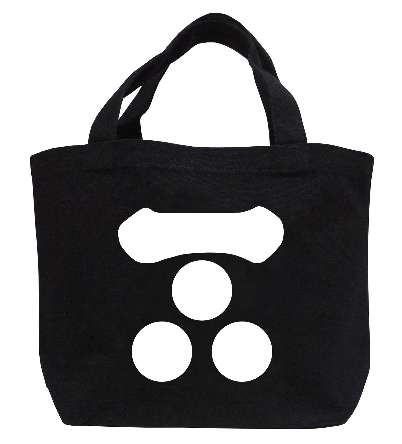 戦国武将家紋ミニトートバッグ【毛利氏家紋「一文字三星」毛利元就・毛利輝元】【送料無料】