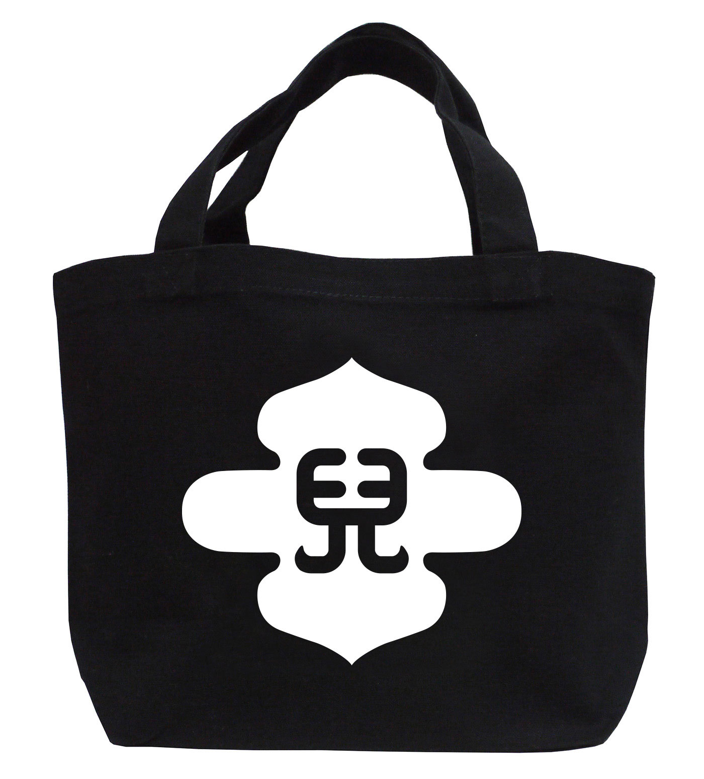 戦国武将家紋ミニトートバッグ【宇喜多氏家紋「島形に兒文字」宇喜多直家・宇喜多秀家】【送料無料】