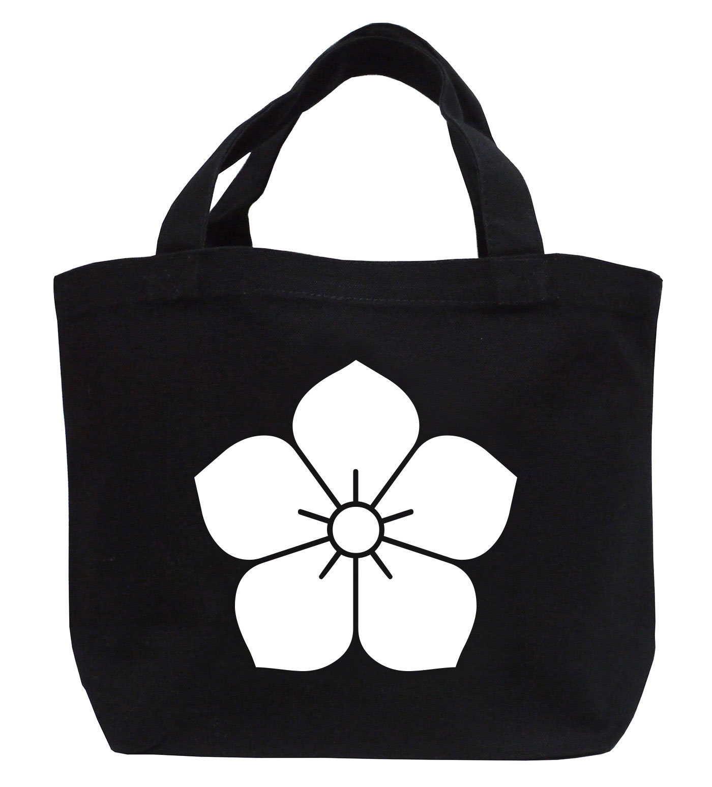 戦国武将家紋ミニトートバッグ【明智氏家紋「水色桔梗」明智光秀】【送料無料】