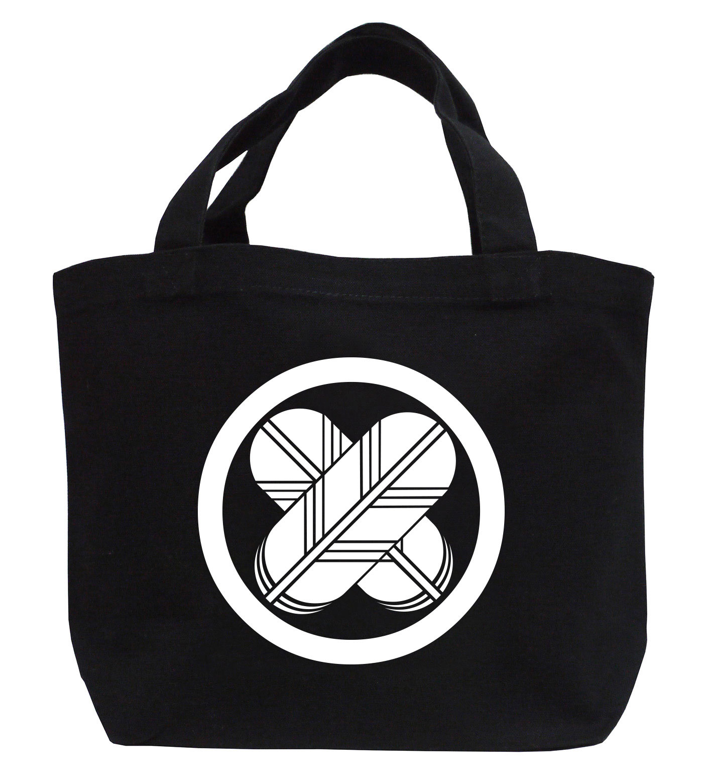 家紋ミニトートバッグ「丸に違い鷹の羽」【送料無料】