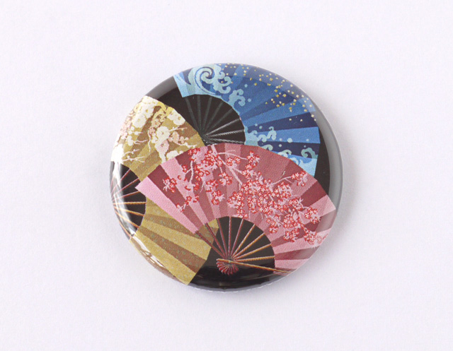 【缶バッジ】和柄・扇