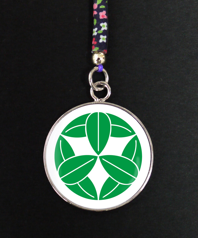 戦国武将家紋ストラップ（ドーム型）「竹中重治（竹中半兵衛）」