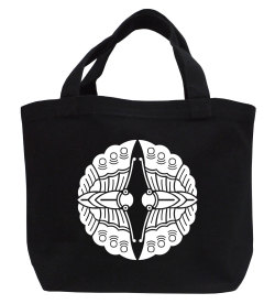 戦国武将家紋ミニトートバッグ【大谷氏家紋「対い蝶」大谷吉継】【送料無料】