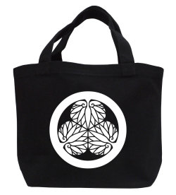 戦国武将家紋ミニトートバッグ【徳川氏家紋「三葉葵」徳川家康】【送料無料】