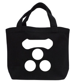 戦国武将家紋ミニトートバッグ【毛利氏家紋「一文字三星」毛利元就・毛利輝元】【送料無料】