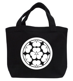 戦国武将家紋ミニトートバッグ【長宗我部氏家紋「七つ片喰」長宗我部元親・長曾我部信親・長宗我部盛親】【送料無料】