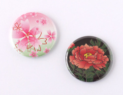 【缶バッジ】和柄・華