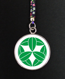 戦国武将家紋ストラップ（ドーム型）「竹中重治（竹中半兵衛）」