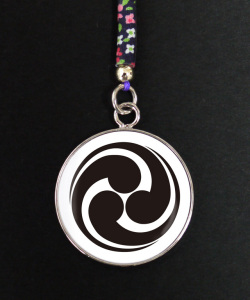 戦国武将家紋ストラップ（ドーム型）「小早川隆景・秀秋」