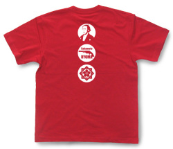 坂本龍馬Tシャツ「ピストル」（紅）