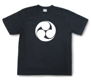 家紋Tシャツ「左三つ巴」（半袖）【送料無料】