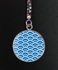 和柄ストラップ・キーホルダー「青海波」