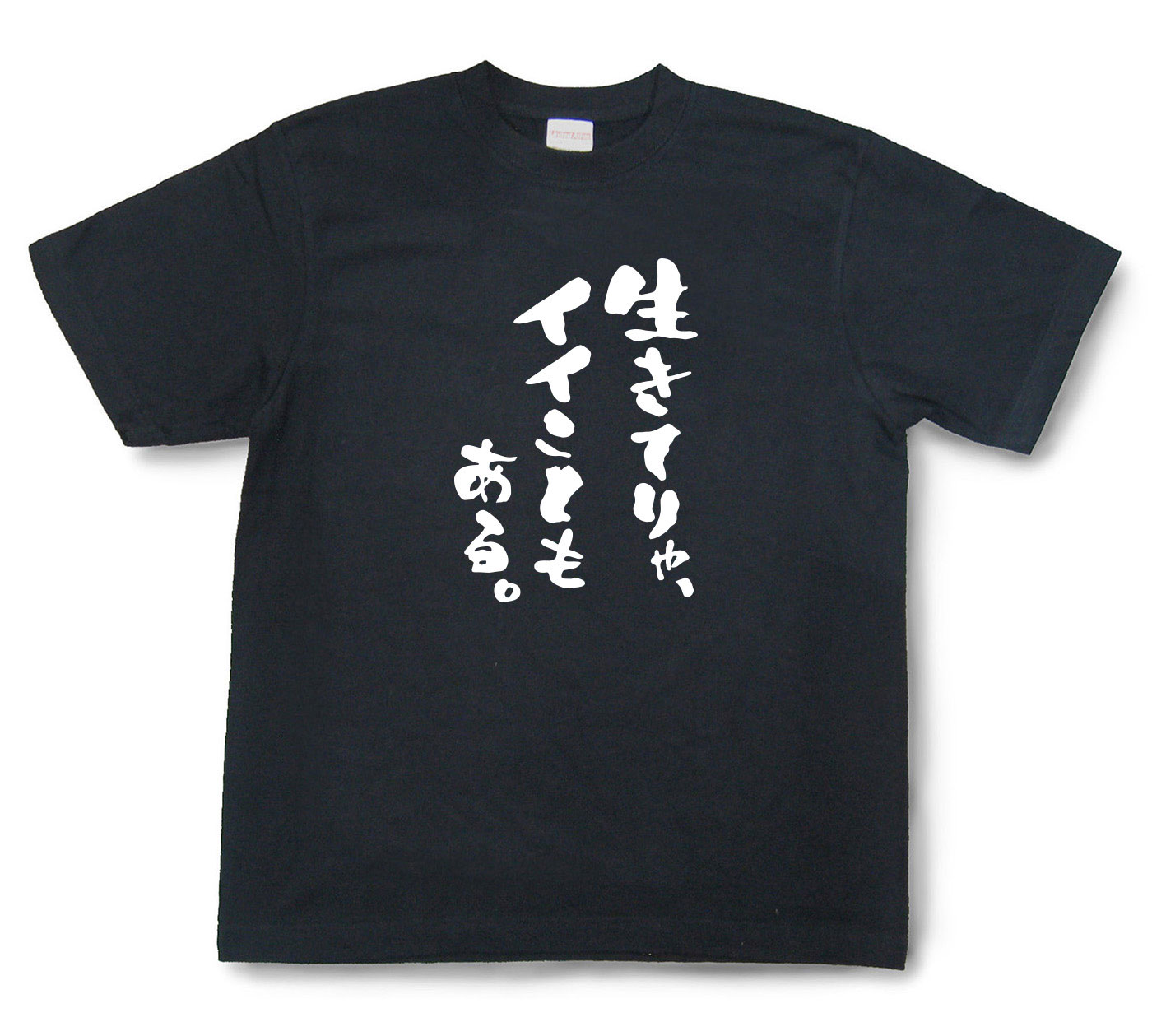 おもしろtシャツ『生きてりゃ、イイこともある。』（半袖）【送料無料】