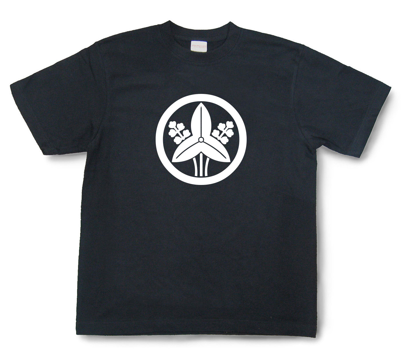 家紋Tシャツ「丸に立ち沢瀉」（半袖）【送料無料】