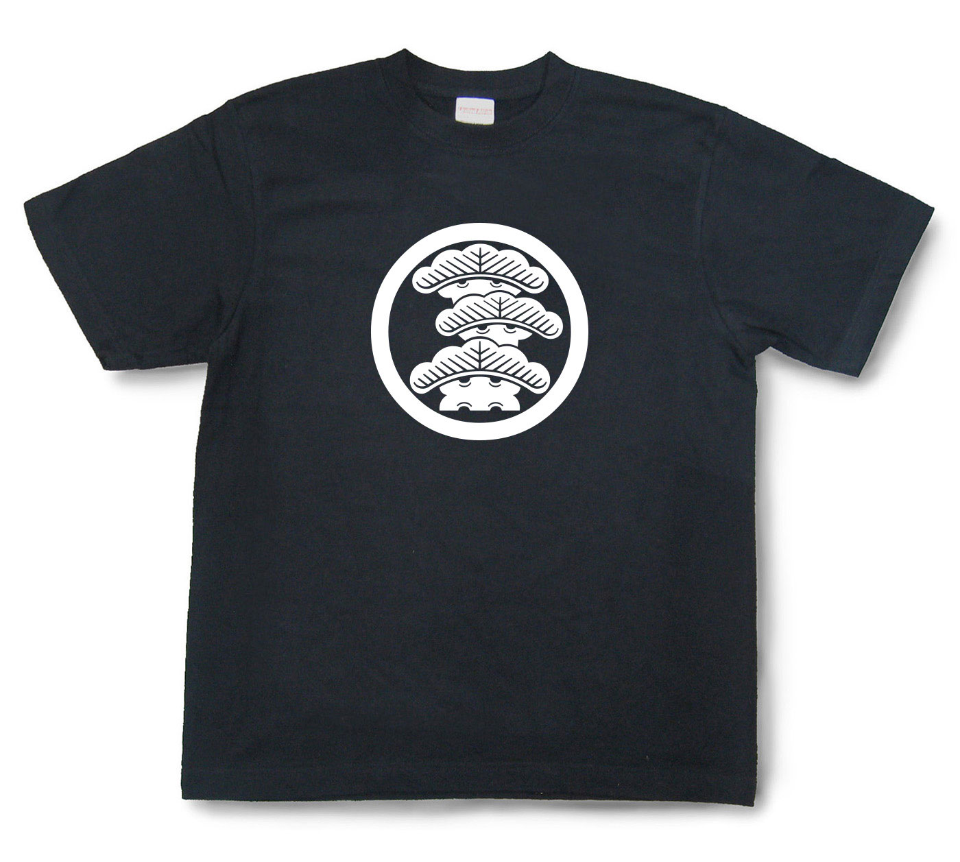 家紋Tシャツ「丸に右寄り三階松」（半袖）【送料無料】