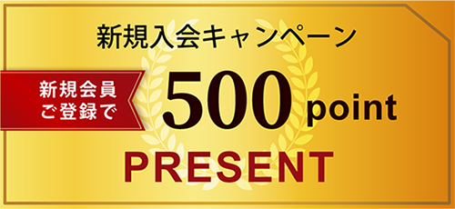 新規入会キャンペーン500ポイントプレゼント