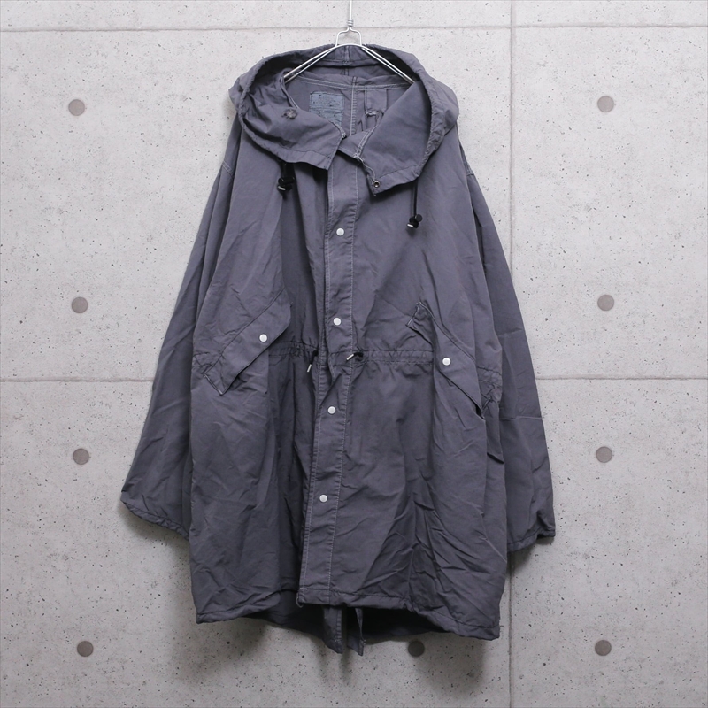 実物 新品 デッドストック 米軍 スノーカモ モッズコート グレー（BLACK染め）【00289】【T】【キャンペーン対象外】