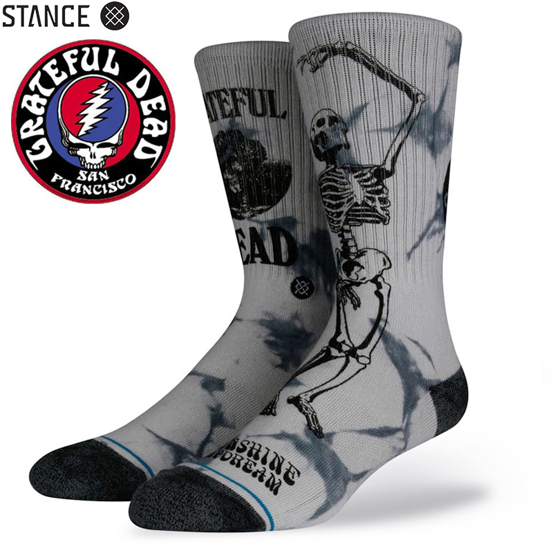 ★ただいま10％OFF割引中★【メーカー取次】STANCE スタンス GOOD OL GRATEFUL DEAD ソックス GREY A556A21DEA#GRY 靴下 【キャンペーン対象外】【T】