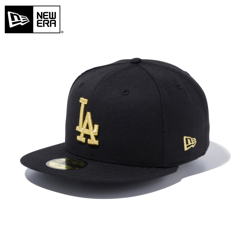 ★只今10％OFF★【メーカー取次】NEW ERA ニューエラ MLB ロサンゼルス・ドジャース ブラックXゴールド キャップ 14525222【T】
