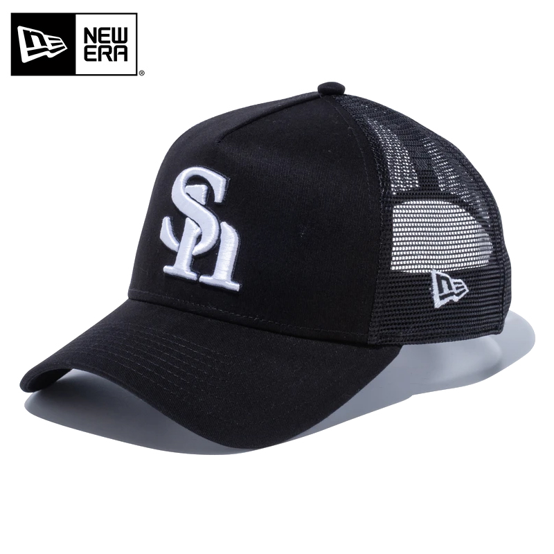 ★只今10％OFF★【メーカー取次】NEW ERA ニューエラ 9FORTY A-Frame Trucker NPB 福岡ソフトバンクホークス ブラック キャップ 14524975【T】