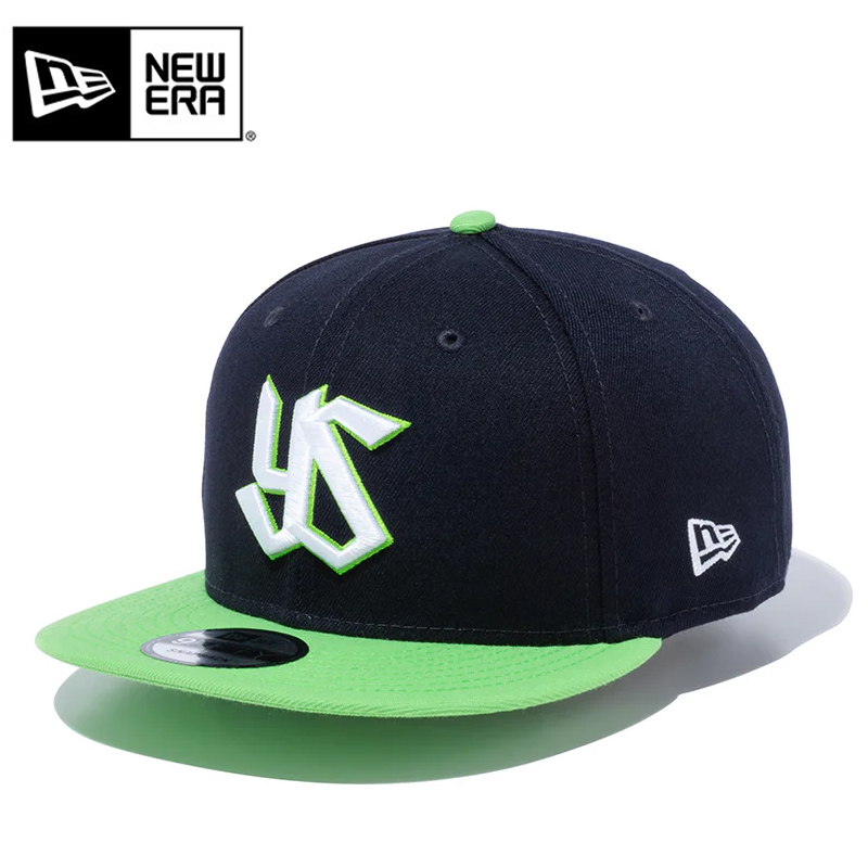 ★只今10％OFF★【メーカー取次】NEW ERA ニューエラ 14524932 9FIFTY 東京ヤクルトスワローズ ネイビー ライムグリーンバイザー キャップ【キャンペーン対象外】【T】