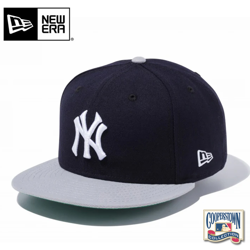 ★只今10％OFF★【メーカー取次】NEW ERA ニューエラ 14524945 9FIFTY クーパーズタウン ニューヨーク・ヤンキース ネイビー × ホワイト グレーバイザー キャップ【キャンペーン対象外】【T】