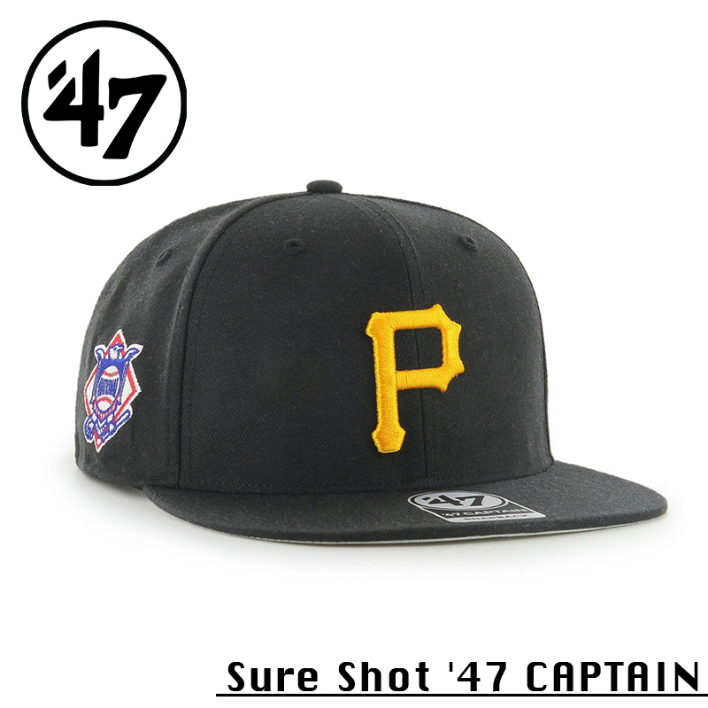 ★カートで割引対象品★【メーカー取次】’47 Brand フォーティーセブン・ブランド 14751121 47 CAPTAIN Sure Shot ピッツバーグ・パイレーツ ブラック【Sx】【R】