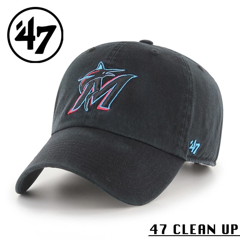 ★カートで割引対象品★【メーカー取次】’47 Brand フォーティーセブン・ブランド 14751143 47 CLEAN UP マイアミ・マーリンズ ブラック【Sx】【R】