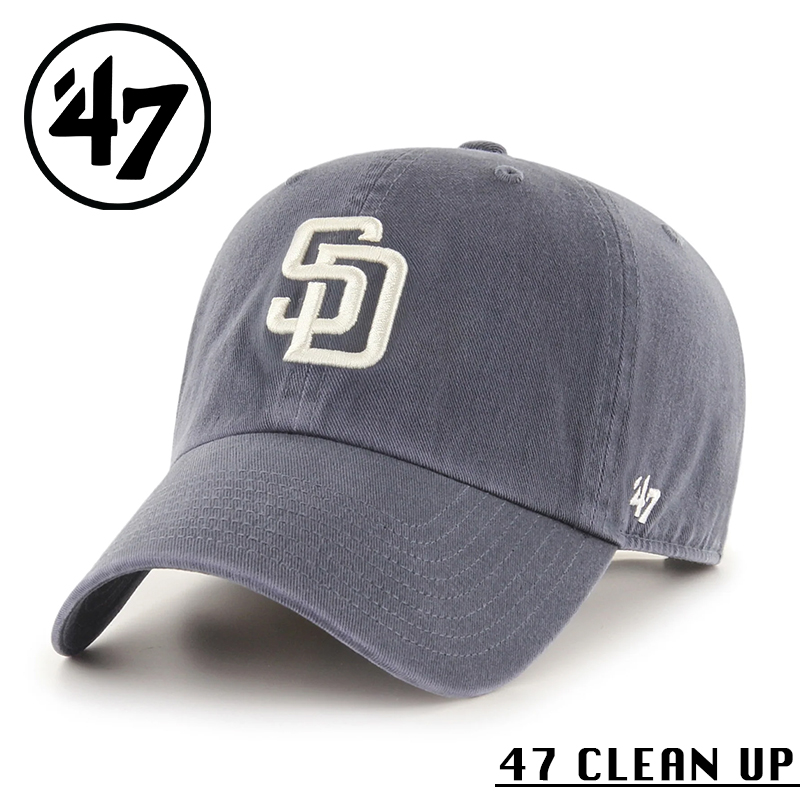 ★カートで割引対象品★【メーカー取次】’47 Brand フォーティーセブン・ブランド 14751151 47 CLEAN UP サンディエゴ・パドレス ヴィンテージネイビー【Sx】【R】