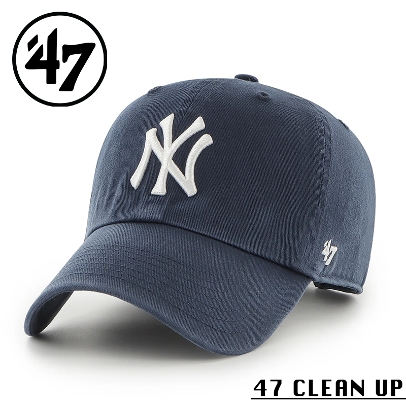 ★カートで割引対象品★【メーカー取次】’47 Brand フォーティーセブン・ブランド 14751175 47 CLEAN UP ニューヨーク・ヤンキース ネイビー【Sx】【R】
