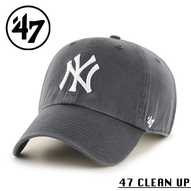 ★カートで割引対象品★【メーカー取次】’47 Brand フォーティーセブン・ブランド 14751188 47 CLEAN UP ニューヨーク・ヤンキース チャコール【Sx】【R】