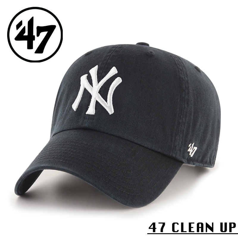 ★カートで割引対象品★【メーカー取次】’47 Brand フォーティーセブン・ブランド 14751191 47 CLEAN UP ニューヨーク・ヤンキース ブラック【Sx】【R】