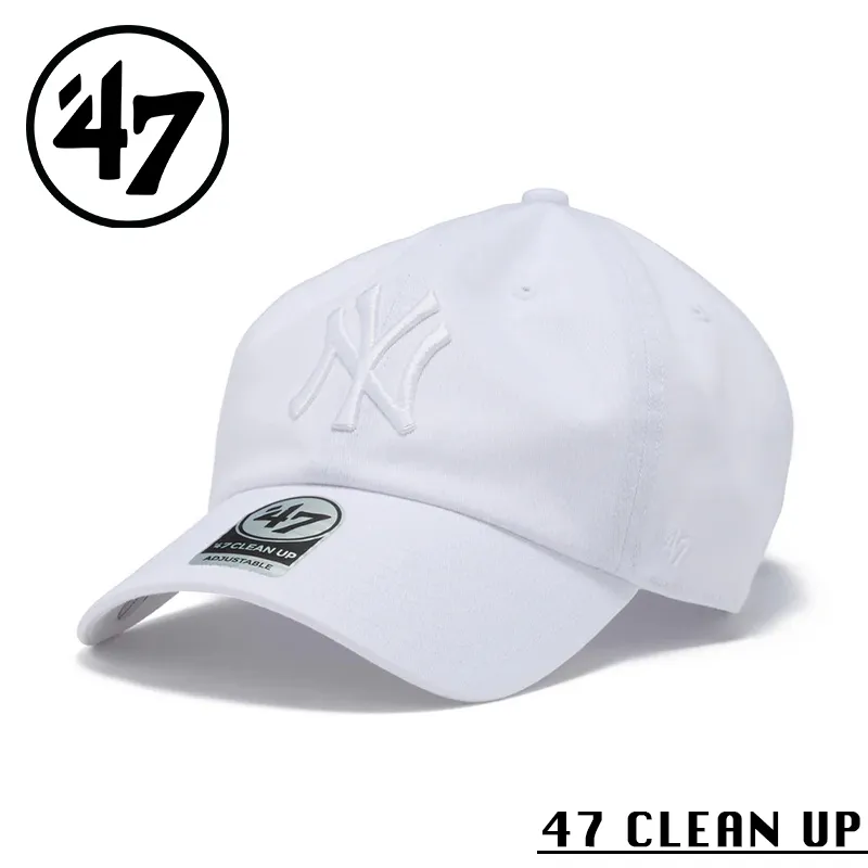【メーカー取次】’47 Brand フォーティーセブン・ブランド 14943988 47 CLEAN UP ニューヨーク・ヤンキース ノーループラベル ホワイト【Sx】【R】
