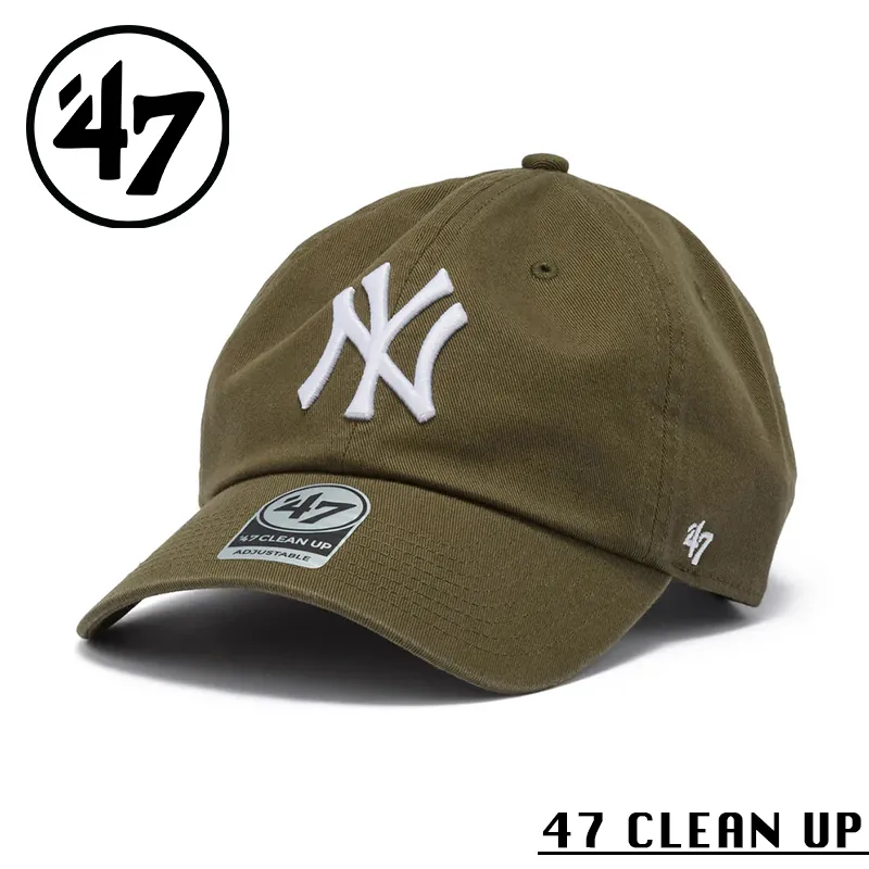 【メーカー取次】’47 Brand フォーティーセブン・ブランド 14943991 47 CLEAN UP ニューヨーク・ヤンキース ノーループラベル サンダルウッド【Sx】【R】